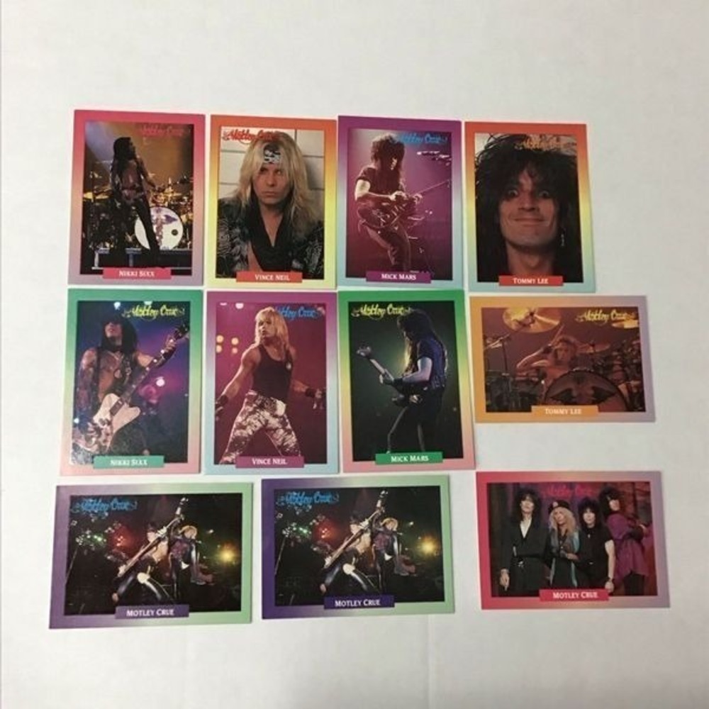 Motley Crue 1991 Brockum Rockcards Lot‎ of 11